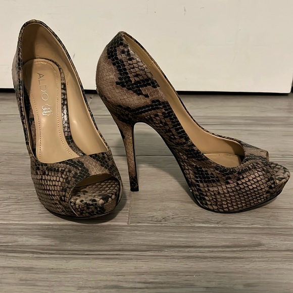 Aldo Shoes - ALDO snakeskin platform heels